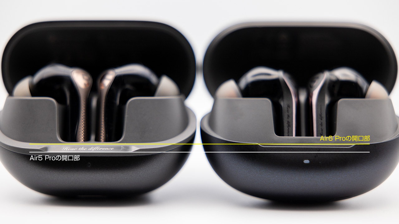 SOUNDPEATS Air5 ProとAir6 Proの比較2